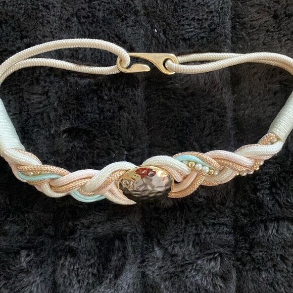 Boho peach metallic 24” belt - Picture 1 of 5